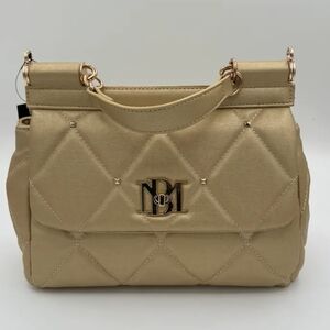 Badgley Mischka Metallic Gold Clutch Bah